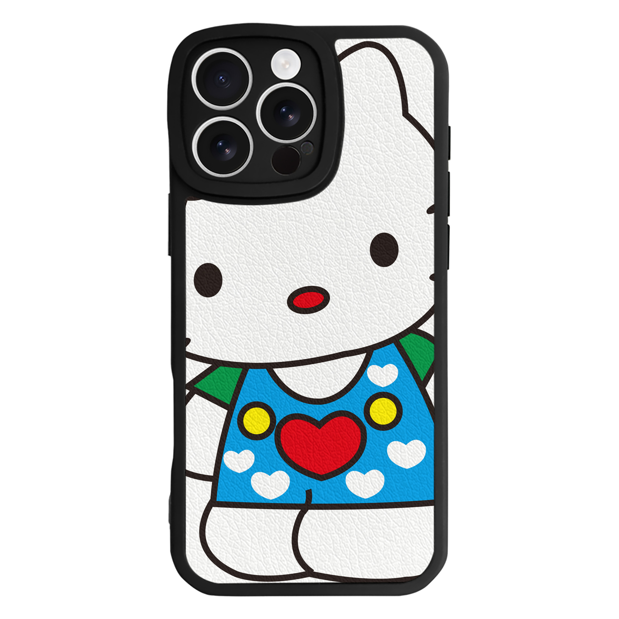 （画像用） Hello Kitty ハローキティ 【iPhone 16シリーズ対応】シリコンスマホケース（レザー調） 材質：シリコン